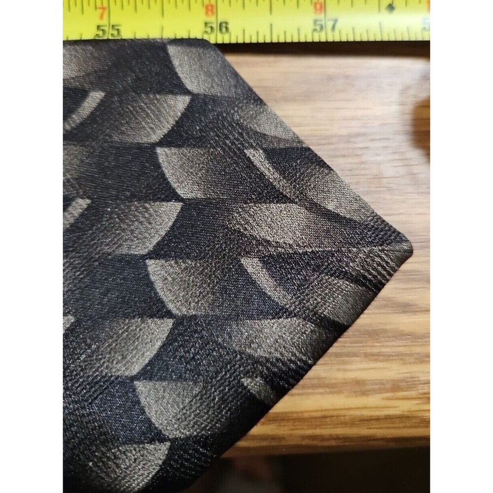 Puritan Mens Neck Tie Stain Resistant Necktie Black Good Condition Dress Work - Picture 6 of 6